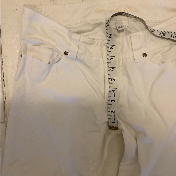 Abercrombie y2k white crop bootcut jeans 6 8 - Picture 4 of 6